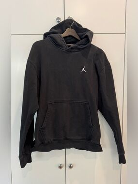 Jordan Black Hoodie with Red Jumpman Neck Logo